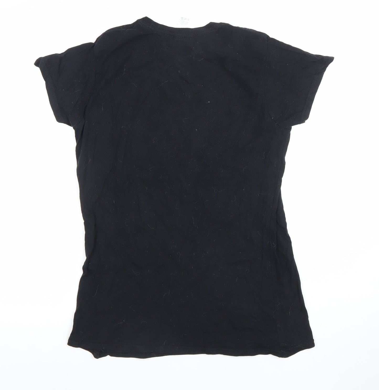 Womens UK Size XL Gildan Black Basic T-Shirt