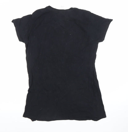 Womens UK Size XL Gildan Black Basic T-Shirt