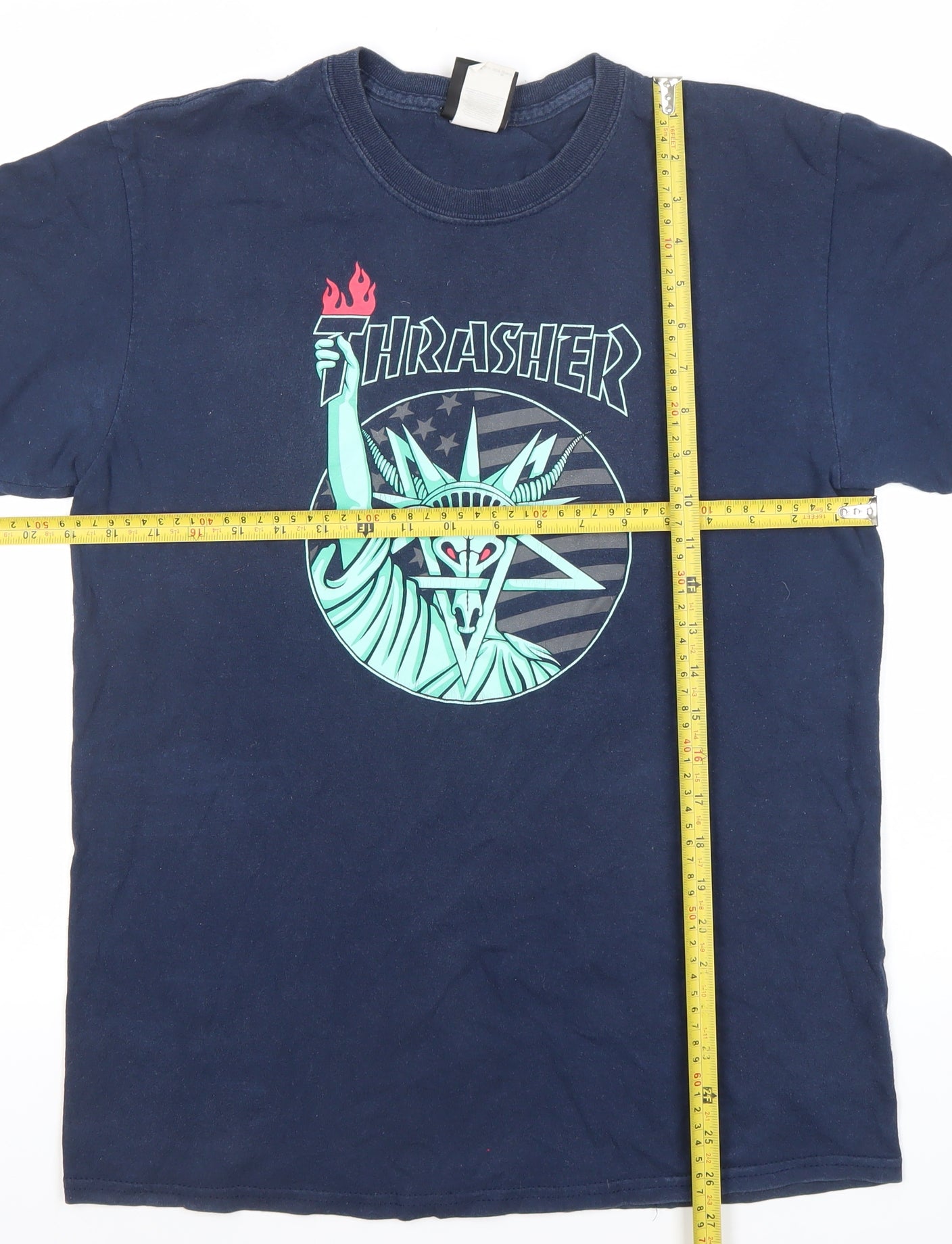 Thrasher San Francisco Men’s Blue Graphic Print Cotton T-Shirt M