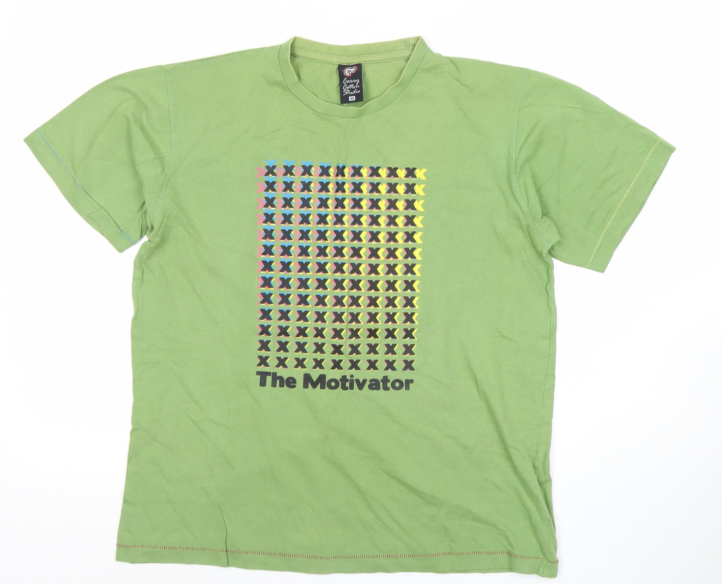 Mens UK Size M Carry Cotton Studio Green  T-Shirt