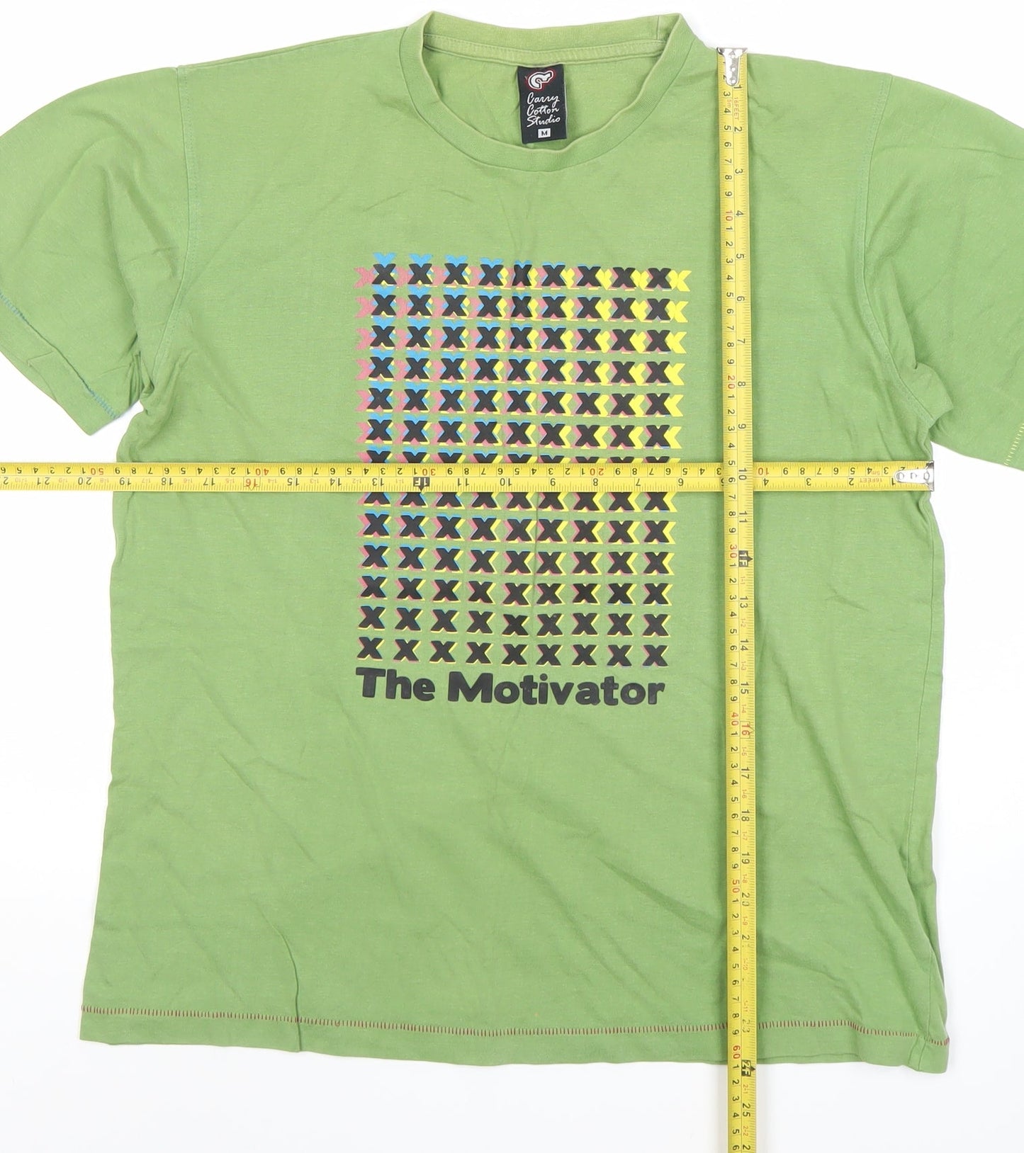 Mens UK Size M Carry Cotton Studio Green  T-Shirt