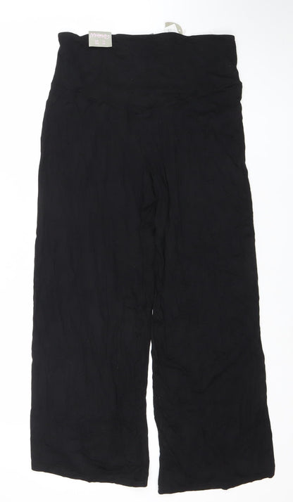 Matalan Maternity Black Wide-Leg Jersey Trousers Size 14