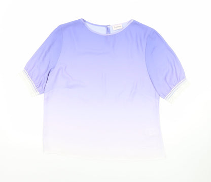 Womens UK Size 12 Repetto Purple Basic Blouse