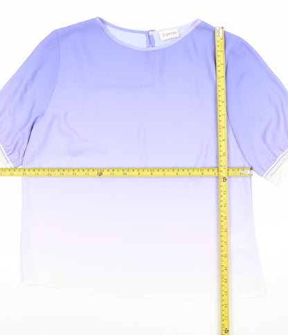 Womens UK Size 12 Repetto Purple Basic Blouse