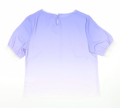 Womens UK Size 12 Repetto Purple Basic Blouse