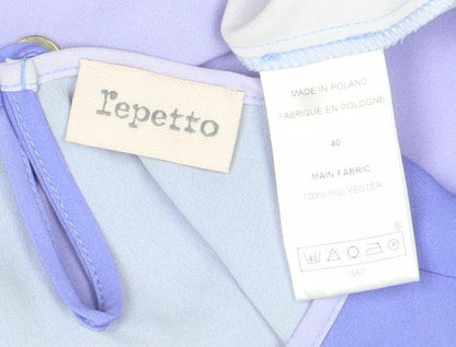 Womens UK Size 12 Repetto Purple Basic Blouse