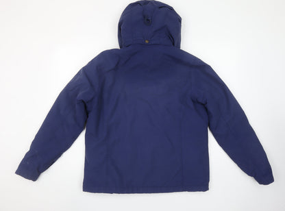 Womens UK Size M Lands' End Blue Parka Coat