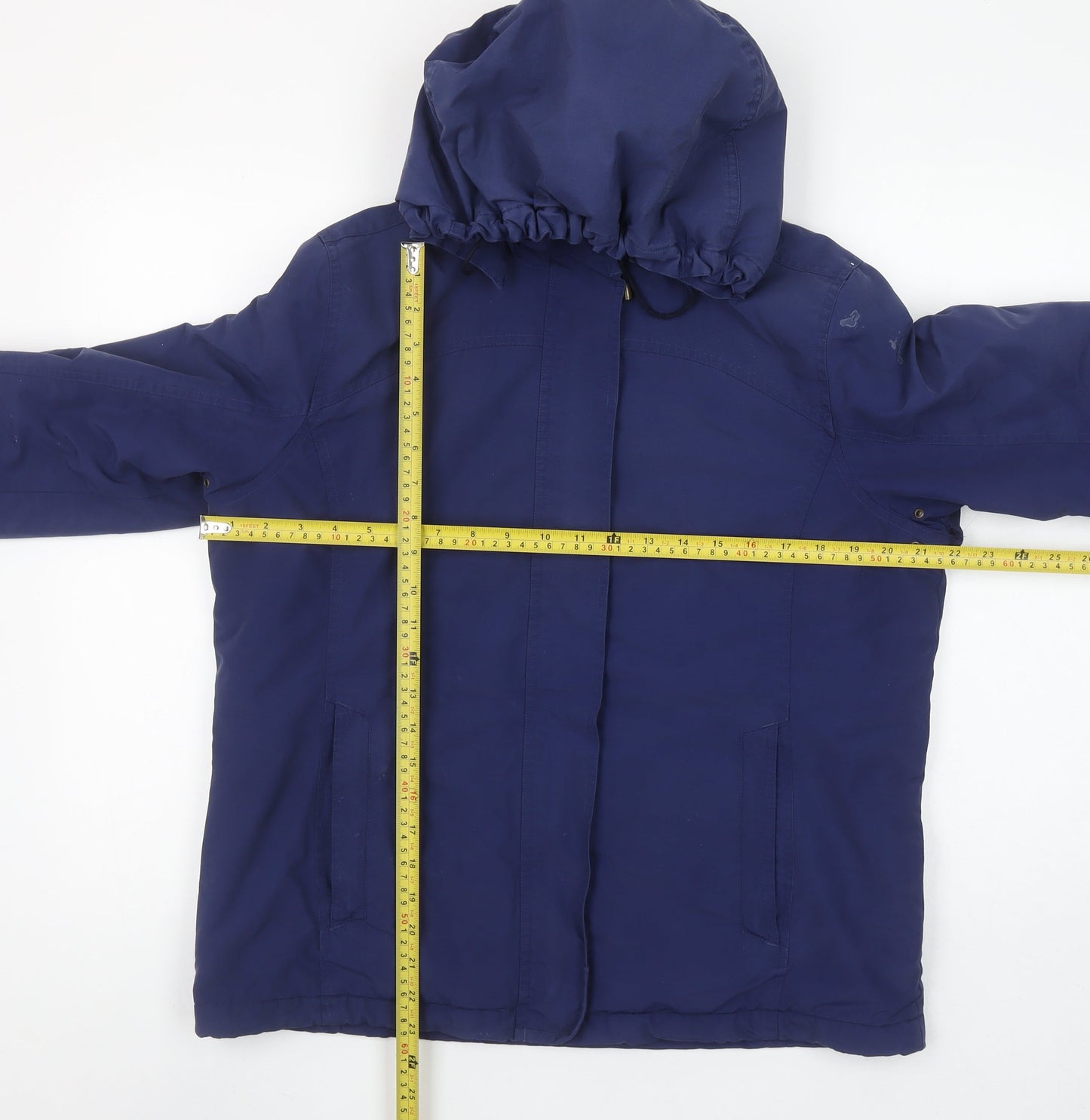 Womens UK Size M Lands' End Blue Parka Coat