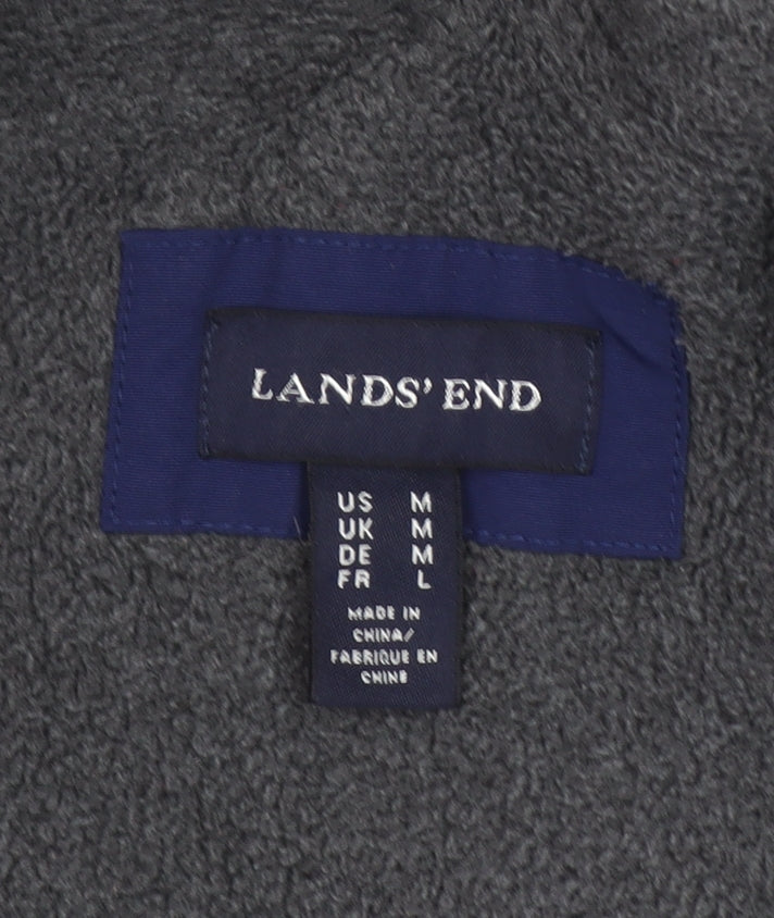 Womens UK Size M Lands' End Blue Parka Coat