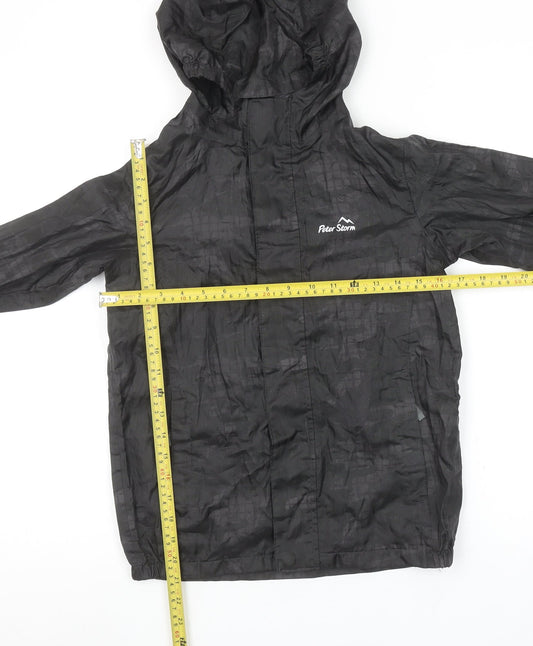 Boys UK Size 9-10 Years Peter Storm Black Rain Coat