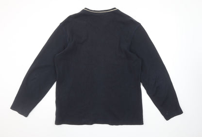 Next Men’s Blue V-Neck Knit Jumper Size L Classic Pullover