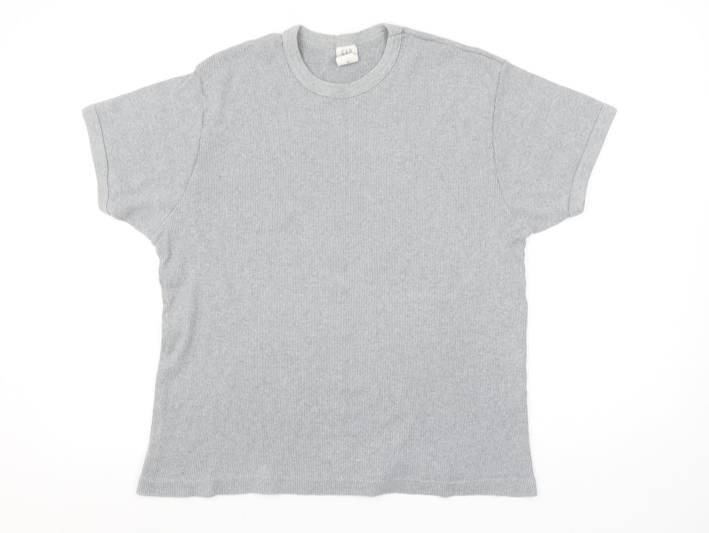 GAP Womens Grey Cotton Short Sleeve Basic Crew Neck T-Shirt Size L