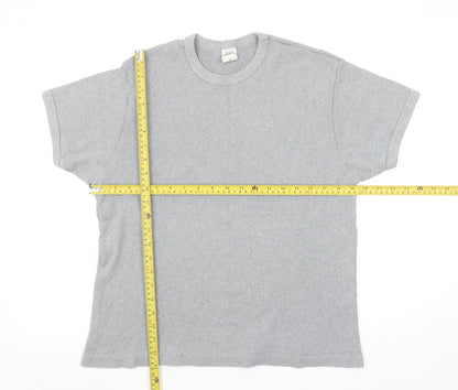 GAP Womens Grey Cotton Short Sleeve Basic Crew Neck T-Shirt Size L