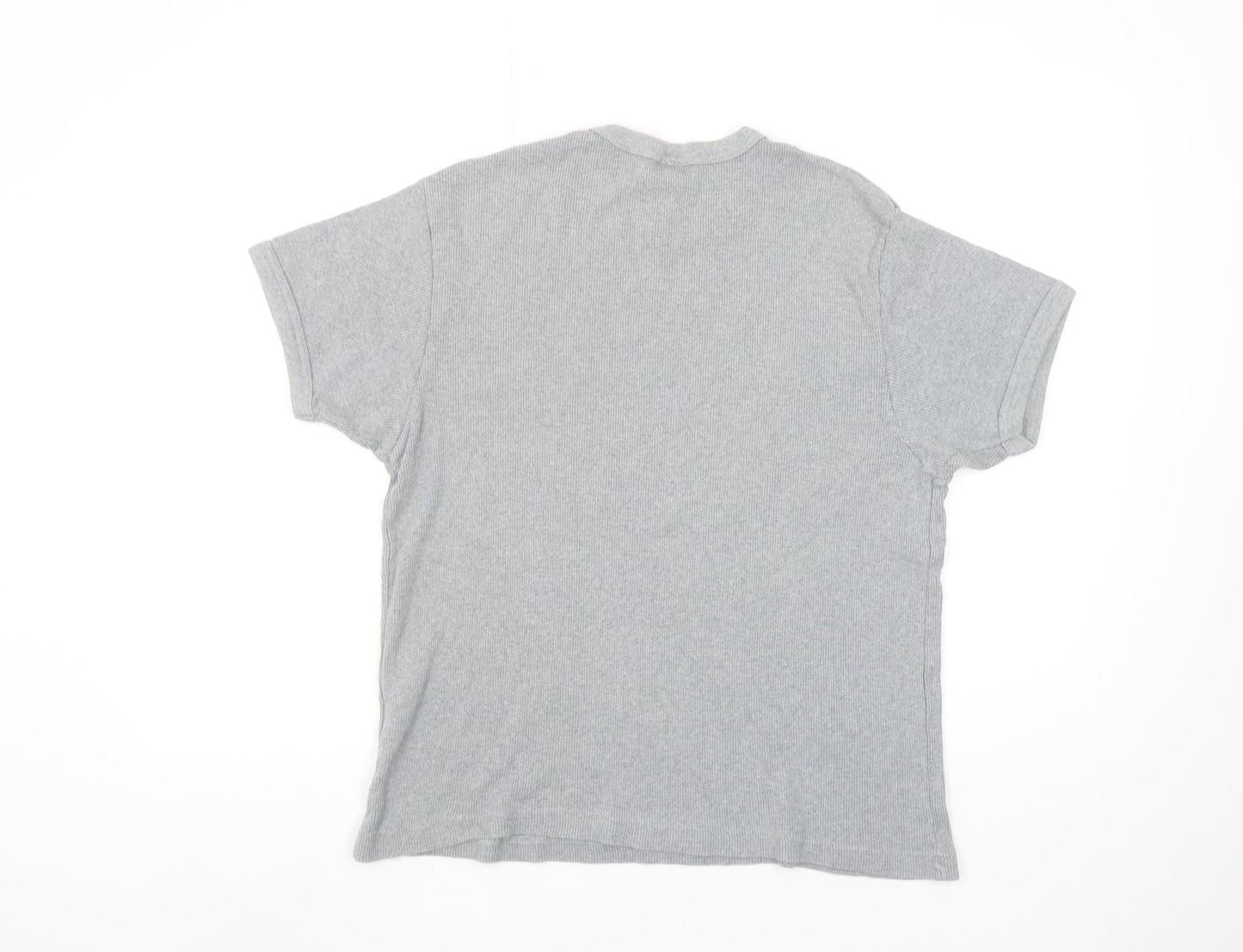 GAP Womens Grey Cotton Short Sleeve Basic Crew Neck T-Shirt Size L
