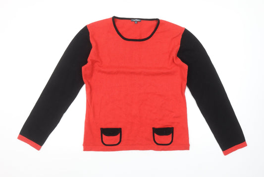 Womens UK Size L di Roberto Red Pullover Jumper