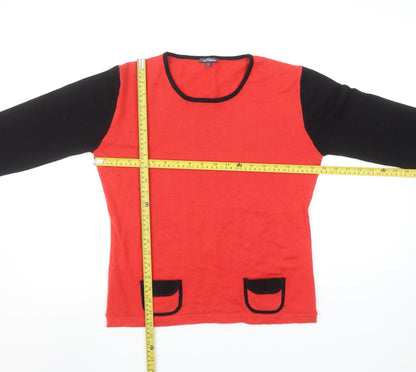 Womens UK Size L di Roberto Red Pullover Jumper
