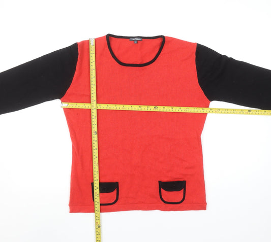 Womens UK Size L di Roberto Red Pullover Jumper