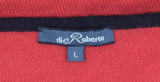 Womens UK Size L di Roberto Red Pullover Jumper