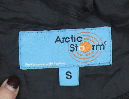 Arctic Storm Men Black S Hooded Windbreaker Jacket Lightweight