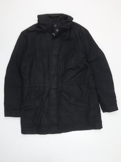 Mens UK Size L Kin by John Lewis Black Parka Coat