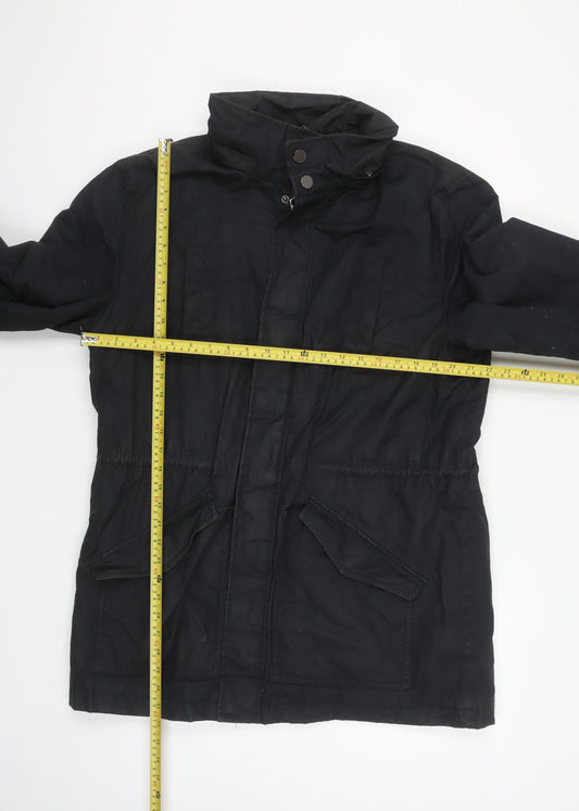 Mens UK Size L Kin by John Lewis Black Parka Coat