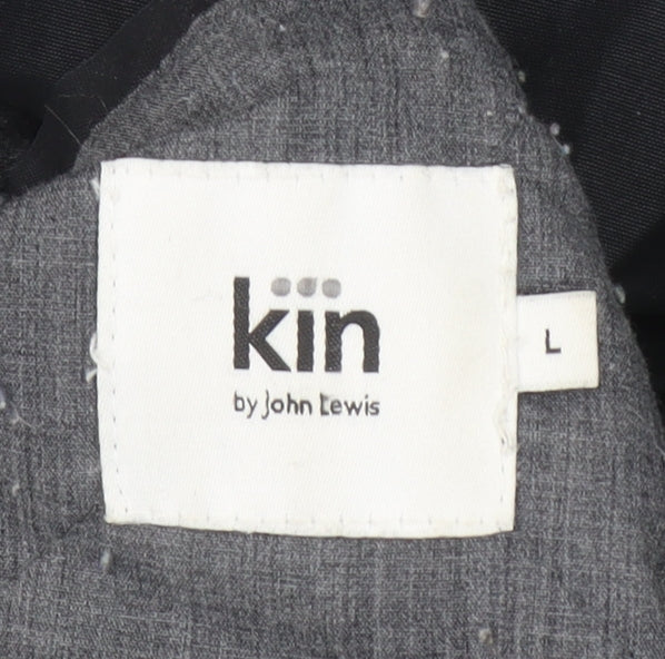 Mens UK Size L Kin by John Lewis Black Parka Coat