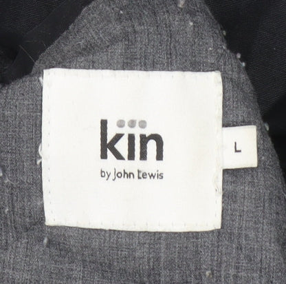 Mens UK Size L Kin by John Lewis Black Parka Coat