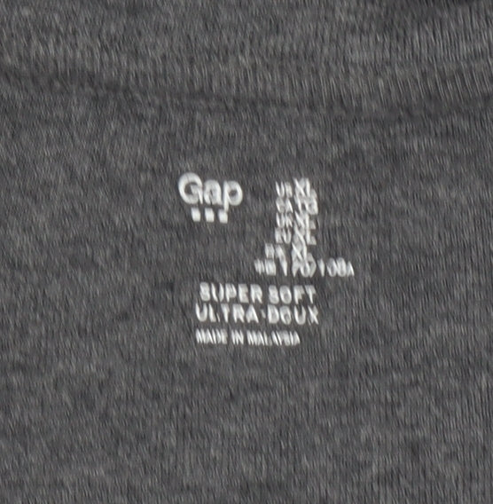 Gap Women’s Grey Long Sleeve V-Neck Basic Jersey T-Shirt L