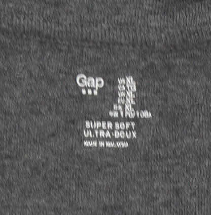 Gap Women’s Grey Long Sleeve V-Neck Basic Jersey T-Shirt L