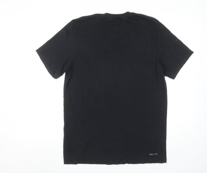 Jordan Men's Black Crew Neck Short Sleeve Sports T-Shirt M
