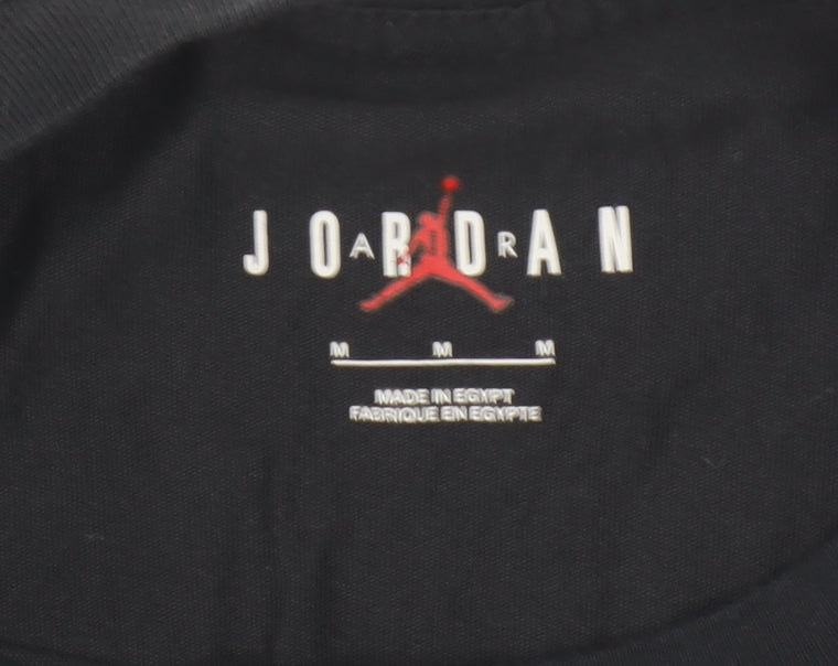 Jordan Men's Black Crew Neck Short Sleeve Sports T-Shirt M