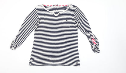 Womens UK Size 10 Crew Clothing Co. Blue Basic T-Shirt