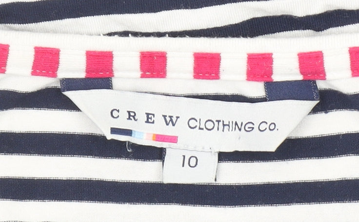 Womens UK Size 10 Crew Clothing Co. Blue Basic T-Shirt