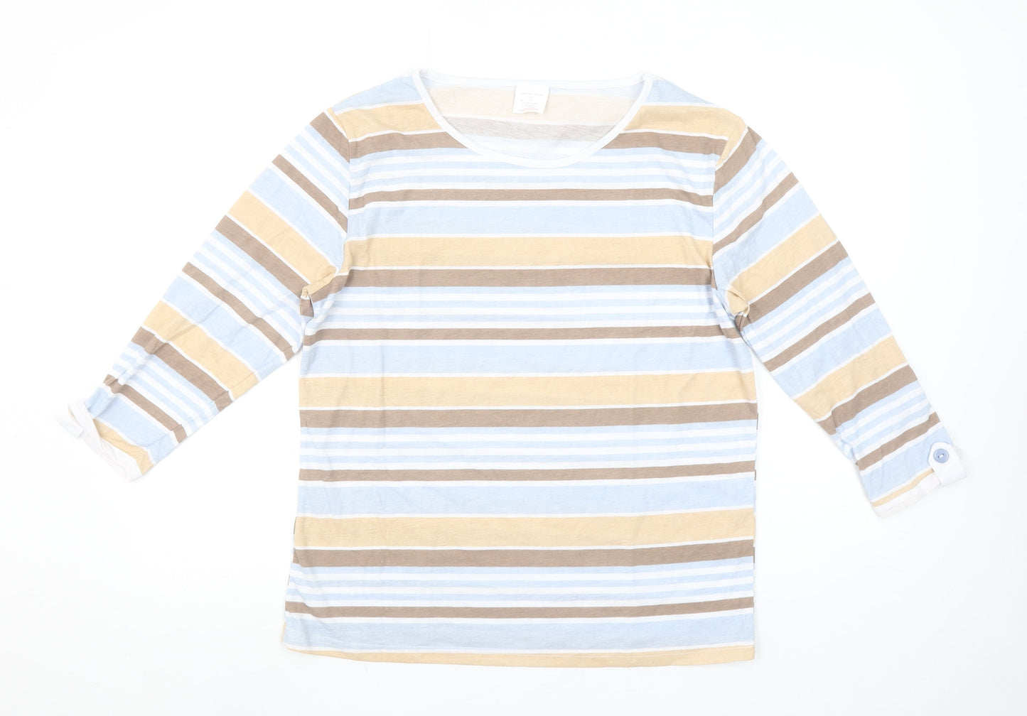 Womens UK Size M Anne De Lancay Multicoloured Basic T-Shirt