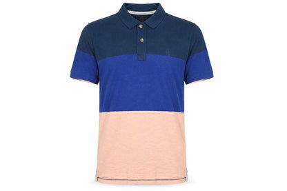 FatFace Men's Multicoloured XL Colourblock Cotton Polo Shirt