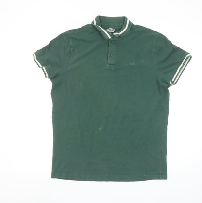 Hollister Mens Green Slim Fit Stretch Polo Shirt L