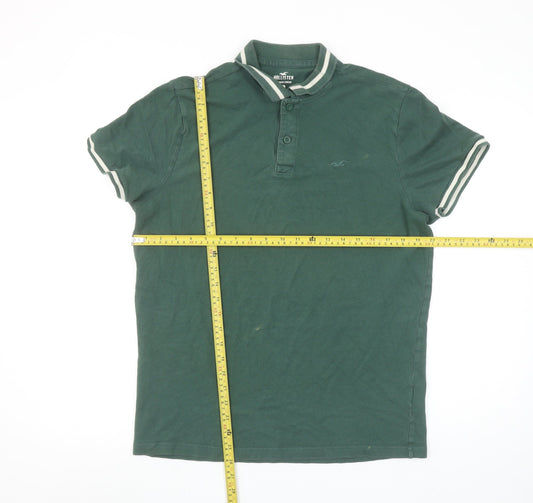 Hollister Mens Green Slim Fit Stretch Polo Shirt L