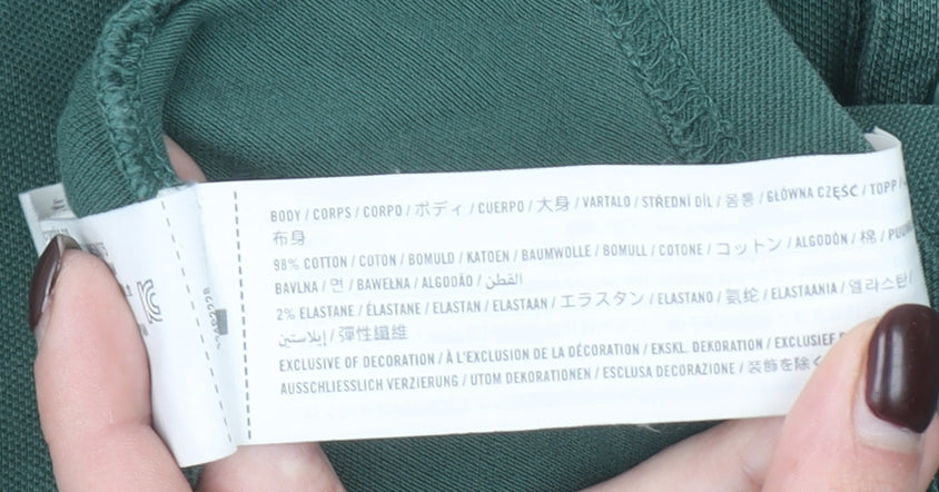 Hollister Mens Green Slim Fit Stretch Polo Shirt L