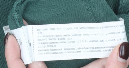 Hollister Mens Green Slim Fit Stretch Polo Shirt L