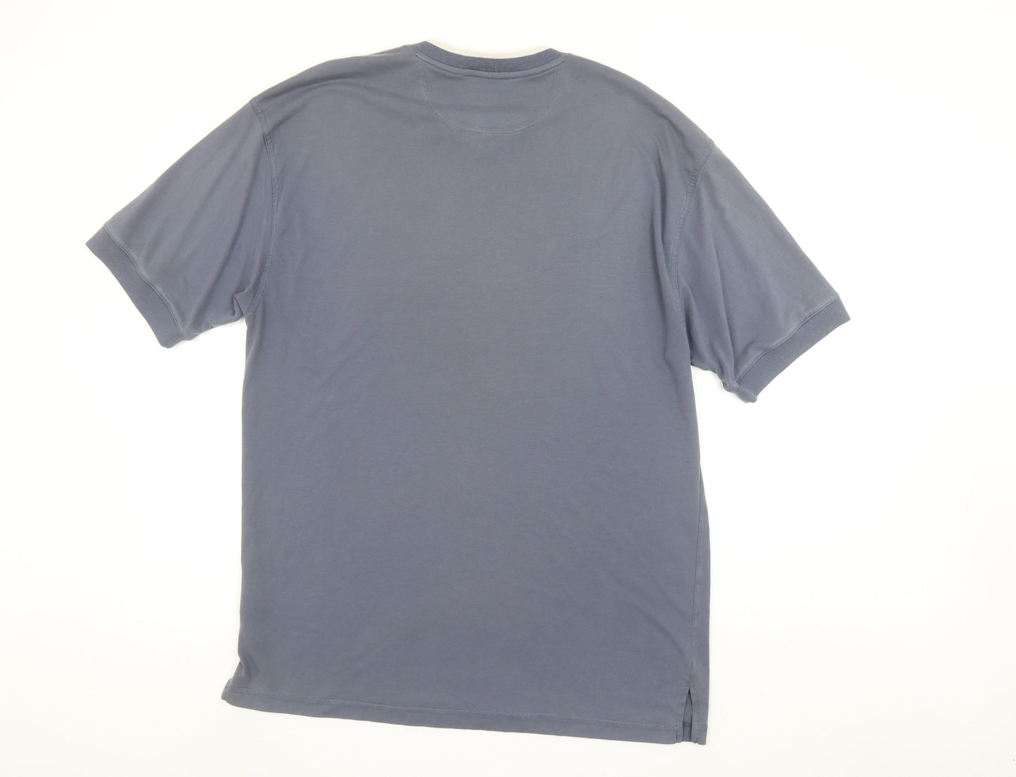 Le Coq Sportif Mens Blue XL V-Neck Short Sleeve Sports T-Shirt