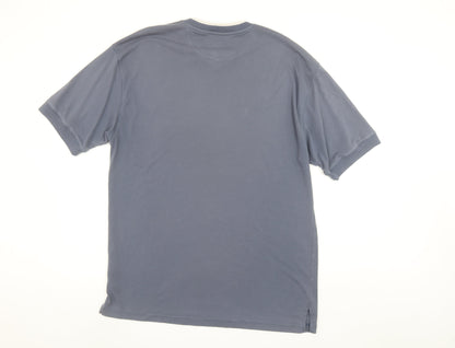 Le Coq Sportif Mens Blue XL V-Neck Short Sleeve Sports T-Shirt