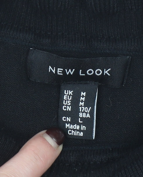 Womens UK Size M New Look Black Pullover Jumper