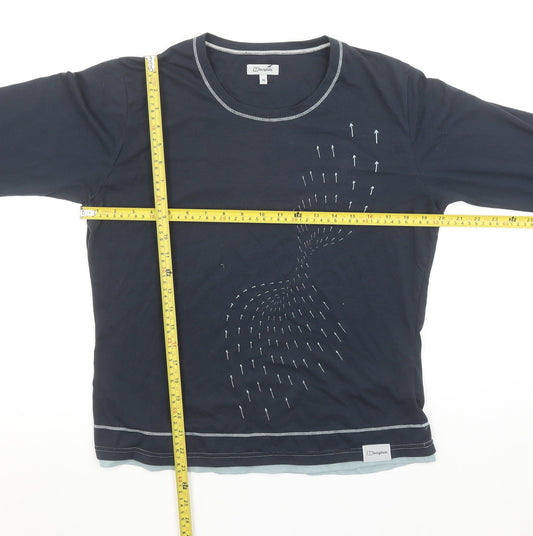 Berghaus Women's Blue Long Sleeve Crew Neck Outdoor T-Shirt Size 16