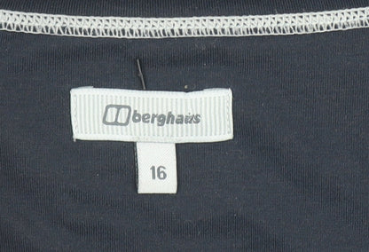 Berghaus Women's Blue Long Sleeve Crew Neck Outdoor T-Shirt Size 16