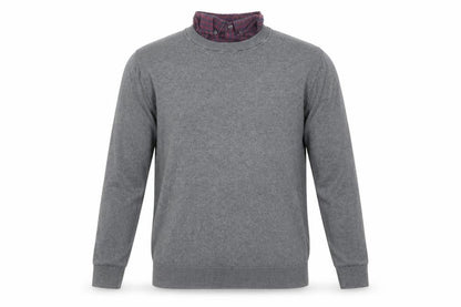 Next Men’s Grey Wool Cotton Crew Neck Pullover Jumper M
