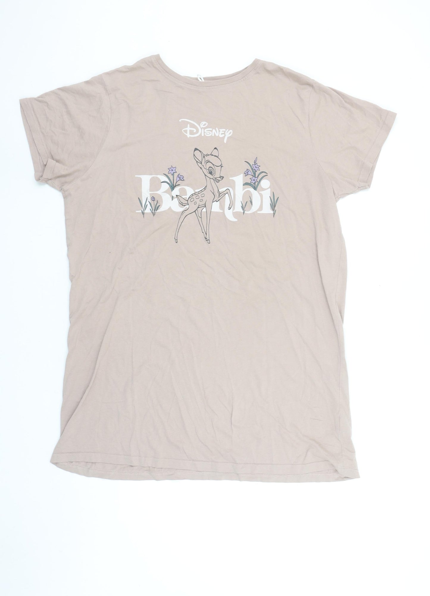Primark Disney Bambi Beige Women's M T-Shirt Nightshirt