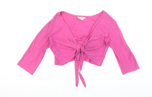 Womens UK Size L Adini Pink Wrap Blouse