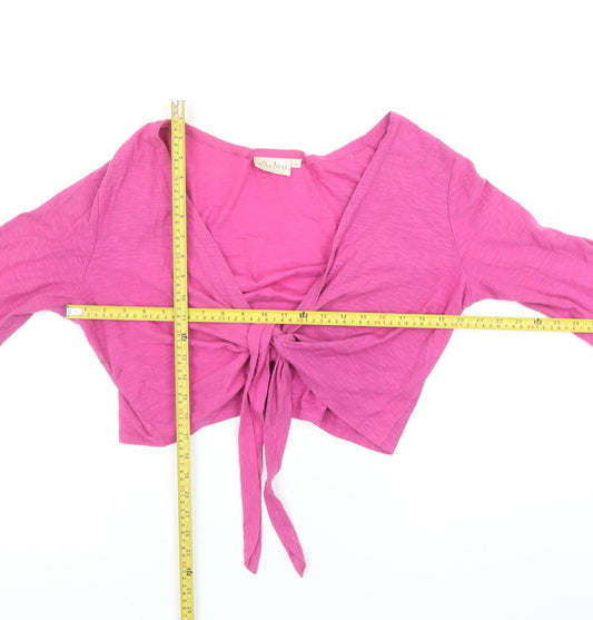 Womens UK Size L Adini Pink Wrap Blouse