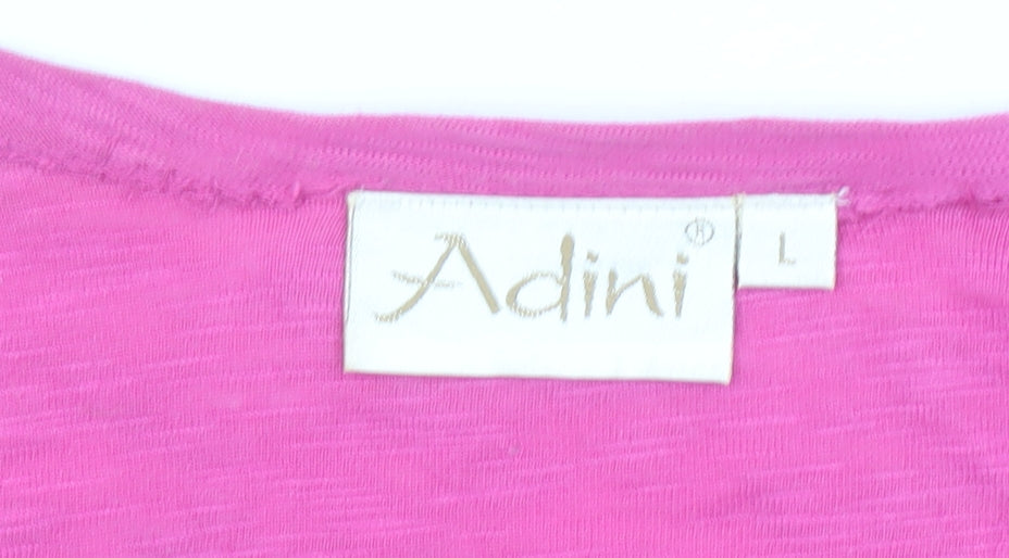 Womens UK Size L Adini Pink Wrap Blouse