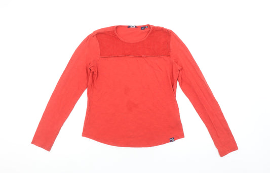 Womens UK Size 8 Superdry Red Basic T-Shirt